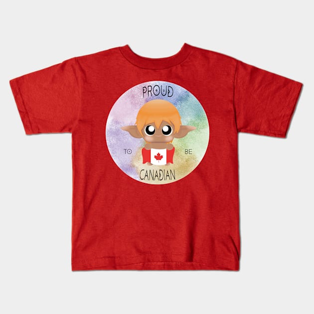 Proud to be Canadian (Sleepy Forest Creatures) Kids T-Shirt by Irô Studio